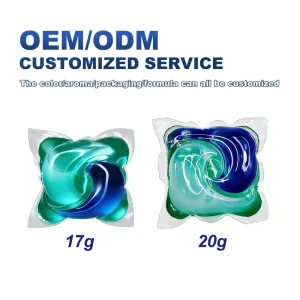 17g 20g Eco Laundry Detergent Pods Super Concentration Household Cleaning Product All in One Scent Washing Capsules