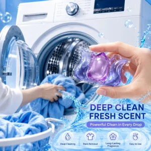 4 in 1 Disposable Eco Friendly Laundry Gel Detergent Capsule Pods for Apparel Washing