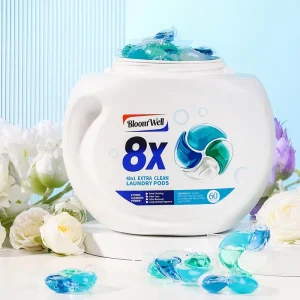 Cápsulas de Detergente para Ropa Desechables Ecológicas de Alta Eficiencia 4 en 1 para Lavadoras de Ropa