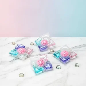 5 in 1 Disposable Floral Scent Laundry Capsule Cleaning Gel Wash Pack 8g for Apparel