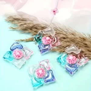 5 in 1 Disposable Laundry Detergent Pods Liquid for Apparel with 50% 80% Active Ingredients Hand & Machine Washing