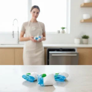 5 in 1 Kitchen Cleaning Dishwashing Detergent Pods Disposable Gel Washing Pods