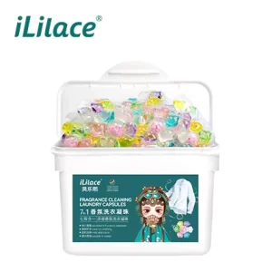 Cápsulas de Lavagem 7 em 1 para Vestuário Remoção de Ácaros Antibacterianos Fragrância Duradoura Removedor de Manchas Concentrado