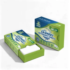 80 Sheets Family Size Concentrated Eco Friendly Daily Household Cleaning Laundry Detergent Sheets