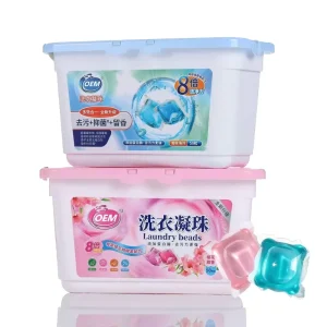 8g Biodegradable Liquid Detergent Pods Anti Mite Beads Flings Gel Shape 50pcs Laundry Detergent Capsules for Apparel