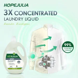 Aojie KL 6X23 2L Liquid Detergent OEM ODM For Apparel Use Custom Fragrance Logo High Foam Laundry Cleaner Hydrolyzed