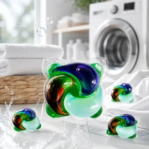 Best Selling 15g Dual Chamber Laundry Detergent Pods Eco Friendly Fast Dissolving Strong Stain Removal Long Lasting Fragrance