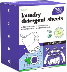 Biodegradable 30 Sheets Eco friendly Detergent Paper Super Condensed Laundry Detergent Sheets 5%-15% Active Ingredients