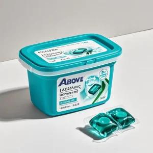 Cápsulas de detergente para lavandería en caja de múltiples efectos de fábrica china, fragancia duradera, cápsulas de detergente verde