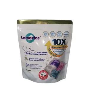 Chinese Factory Price Plastic Doypack Foil Laundry Capsules Detergent Powder Zip Sealed Bags Stand up Bag