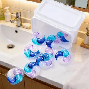Custom Disposable Eco Friendly Apparel Laundry Beads 4 in 1 Water Soluble Film High Efficiency Washing Detergent Pods Bulk Price