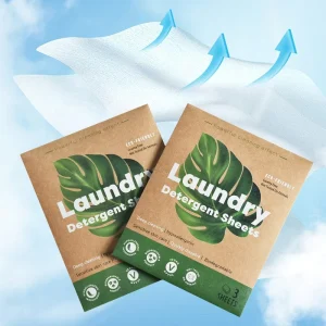 Custom Logo OEM Eco Friendly Biodegradable Unscented Liquidless Washing Laundry Detergent Sheets With Travel Size