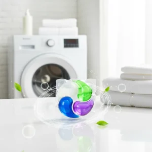 Cyclone Clean Disposable Eco Friendly 4 in one Antibacterial Laundry Capsule Gel Bead with Floral Scent Enhancer