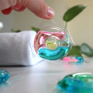 Cápsulas de detergente para ropa con fragancia duradera de viaje 8g