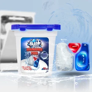 Dishwasher Gel Pods Solid Disposable Lemon Scent Dishwashing Machine Safe Detergent Pod for Kitchen Oil Stains