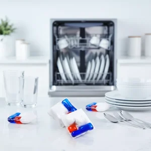 친환경 3-in-1 레몬 식기세척기 젤 캡슐 얼룩 없는 세제 포드 주방 청소용
