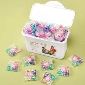 Eco Friendly 5 in 1 Disposable Natural Scented High Active Content Laundry Detergent Beads Pods for Apparel Use Automatic