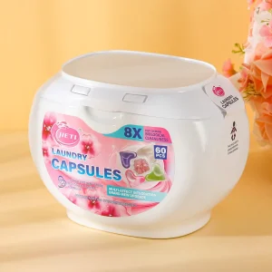 Eco Friendly 5in1 Laundry Pods Box 480g Floral Scent Hypoallergenic Fast Dissolving Detergent Capsule for Sensitive Skin