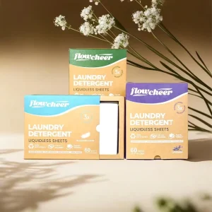Eco Friendly Biodegradable Laundry Strips Solid Plant Extract Detergent Sheets for Washing Convenient Green Solution