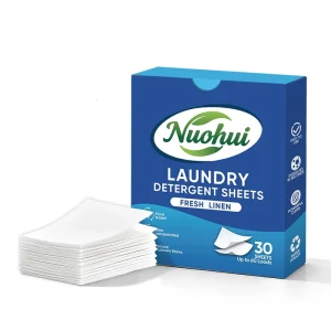 Eco Friendly Biodegradable Zero Waste Fresh Linen Scent Fresh Scent Deep Cleaning Laundry Detergent Sheets