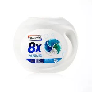 Eco-Friendly Disposable Laundry Detergent Pods Lemon Scent Apparel Use 4-in-1 Deep Clean & Soften