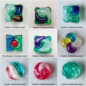 Cápsulas de gel de lavandería desechables ecológicas de colores, dispensador de detergente para limpieza de prendas