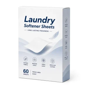 Eco-Friendly Fragrance Fast Dissolving Laundry Softener Sheets for Cold Water
