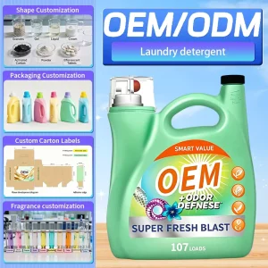 Eco Friendly Liquid Laundry Detergent for Apparel with Natural Fragrance Plant Extract 15%-30% Ingredients B80