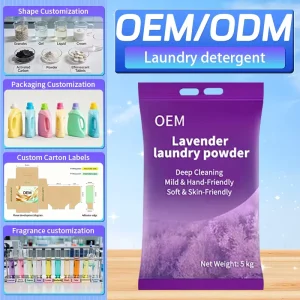 Eco Friendly Loose Washing Powder Detergent With Floral Lavender & Jasmine Fragrance For Apparel Use Stain Removal
