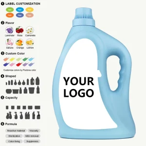 Eco Friendly Portable Liquid Laundry Detergent Natural Fragrance 5%-15% for Ingredients for Apparel Fix Color