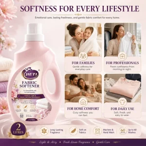 Fabric Softener Liquid 2L Antibacterial Laundry Softener Gel for Intimate Apparel Baby Clothes OEM ODM Direct Factory Supply