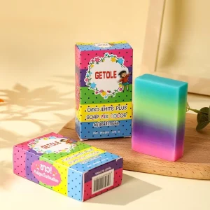 Factory 100g Rainbow Solid Bar Soap Mild Fruit Essence Oil for All Ages Kids Bath Product