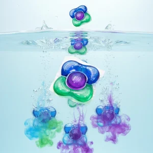 Fabrieksafval eco-vriendelijk 3 in 1 wasmiddel pods bloemige geur antibacteriële langdurige geur voor automatisch gebruik