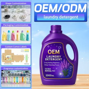 Free Lavender Long Lasting Fragrance Laundry Detergent Liquid Powerful Deep Stain Cleaning Wash Liquid Cleaning Products