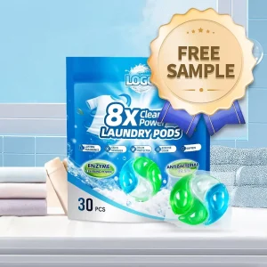 Amostra Grátis Ecológica Descartável 4 em 1 Cápsulas de Detergente para Lavagem Fórmula Antibacteriana Remoção de Manchas Concentrada Fragrância Floral