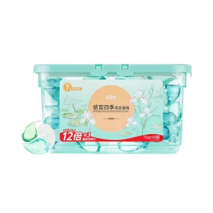 Green Orange Scent Laundry Capsules Three chamber Pods Detergent Capsules Concentrated Washing Pods