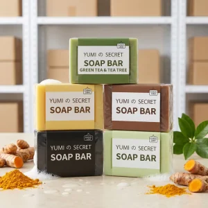 Handmade Custom Tea Tree Anti Acne Bar Soap Deep Cleaning Moisturizing Body Care Vegan Natural Bath Soap Base Minerals