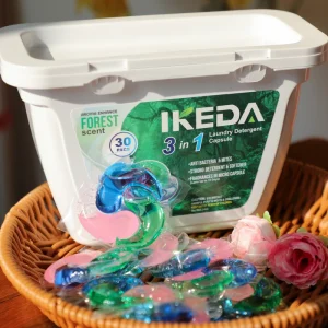 IKEDA Wegwerp Gel Wasmiddel Pods Milieuvriendelijk Biologisch Afbreekbaar Hoog Actieve Ingrediënten Inhoud