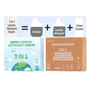 KELEE 3 in 1 Household Laundry Detergent Sheets Color Grabber s Dryer Sheets Dissolvable Laundry Soap Sheets
