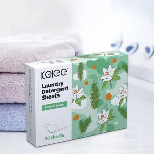 KELEE 30pcs 100% Dissolved Deep Care Laundry Tablet Ultra Clothes Washing Laundry Detergent Sheet