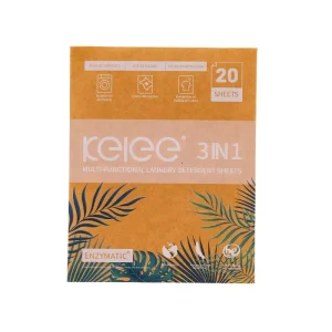 KELEE 3in1 Laundry Sheets Biodegradable Eco Disposable Deep Cleaning Laundry Detergent Sheet Strip for Household Hotel Use