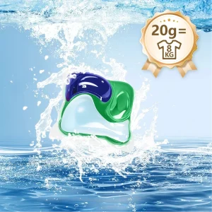 Cápsulas de Lavagem com Aroma a Brisa do Oceano, Tecnologia de Revitalização de Tecido, Aclarador de Cores, Pack Ecológico, Escolha Sustentável para o Lar