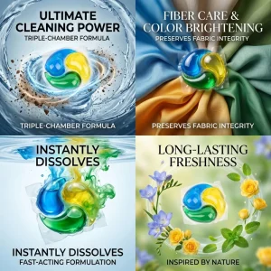 Perlas de detergente para lavandería, limpiador de telas, ecológico, desechable, ropa personalizada, perlas de perfume, cápsulas de lavandería