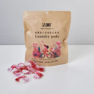 세탁 세제 팟 3 in 1 향기 3 구멍 12g 친환경 액체 15-30% 활성 성분 의류 세제용