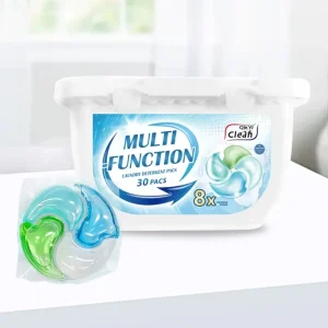Cápsulas de Detergente para Lavagem de Roupa em Pacote Familiar 4 em 1 com Fragrância Duradoura para Uso Doméstico
