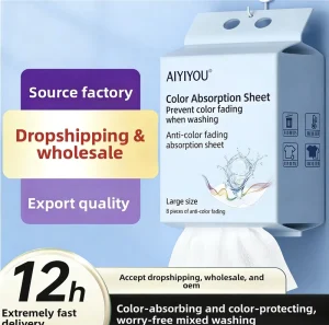 Laundry Sheets Prevent Color Mixing & Fading Anti Color Bleeding for Apparel Washing Machine Compatible