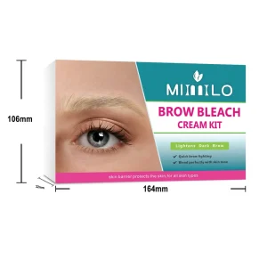 MLIIIILO Fast Effective Safe Eyebrow Bleach Cream Kit Fast Acting Lightening for Dark Brow Fade Lash Tint