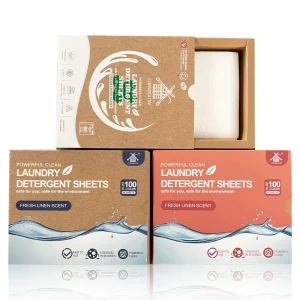 Nuohui MSDS Custom Logo Laundry Sheet Hand Wash Travel Laundry Soap Sheets Deep Care Portable Laundry Detergent Sheet