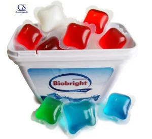 OEM 15g 3 in 1 Multifunctionele Vloeibare Wasmiddel Pods voor Kleding Diepe Reiniging