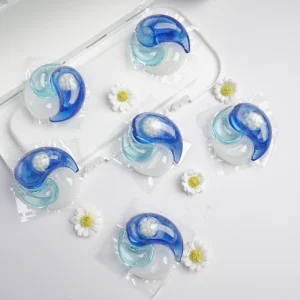 OEM 3 in 1 Deep Clean Laundry Gel Pods Washing Detergent Beads Disposable Household Cleaning Capsules for Apparel